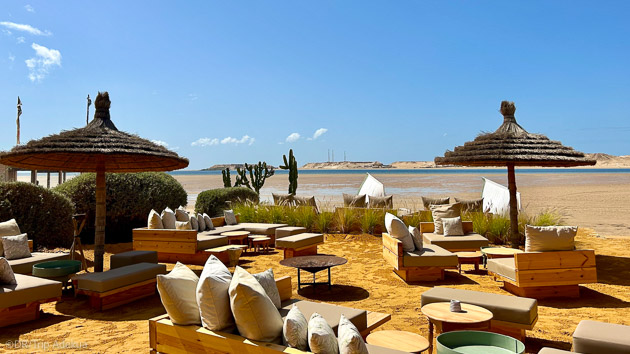 Votre hébergement en bungalow tout confort face à la lagune de Dakhla au Maroc