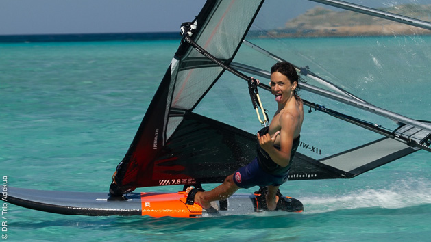conditions de rêve pour la planche sur le lagon de Piantarella